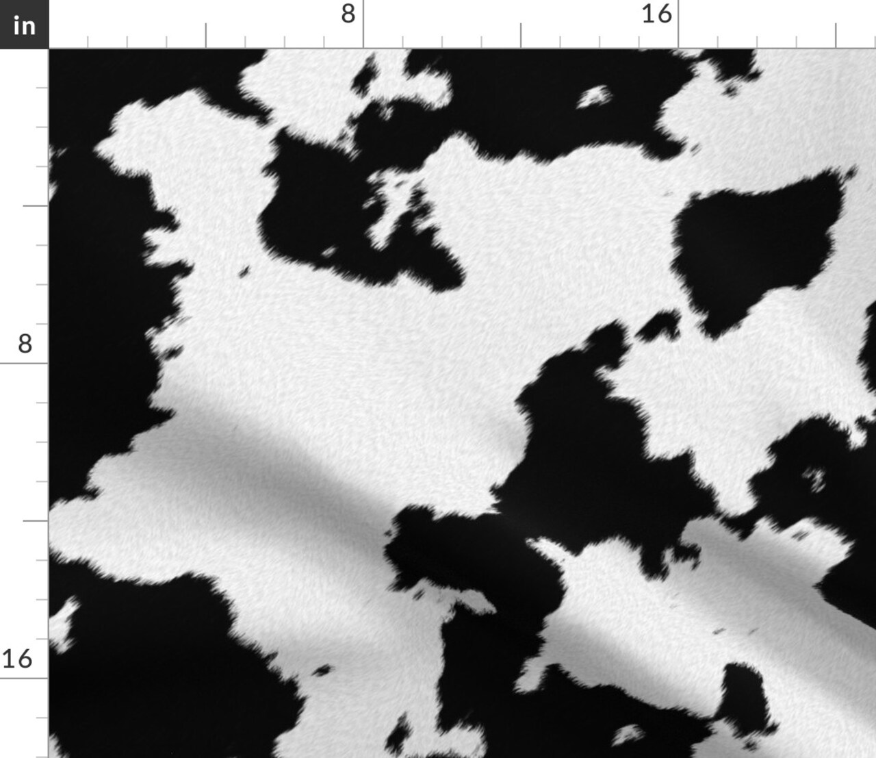 Dairy Cow Faux Hide Animal Print Rodeo Black White Farm Cattle Milk Custom Printed Fabric by Spoonflower Various Fabrics by the Yard or Fat Quarter